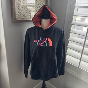 Women’s The North Face Black Hoodie with Multicolor Logo